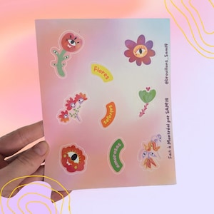 Feuille de Stickers "Flores Salvajes"  | Fleurs Enchantées et Douce Fantaisie