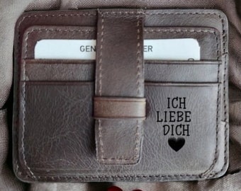 Handschritf Brieftasche,Leder Portemonnaie für Männer,Handschrift Geschenke für Ihn,Graviertes Portemonnaie,Weihnachtsgeschenke