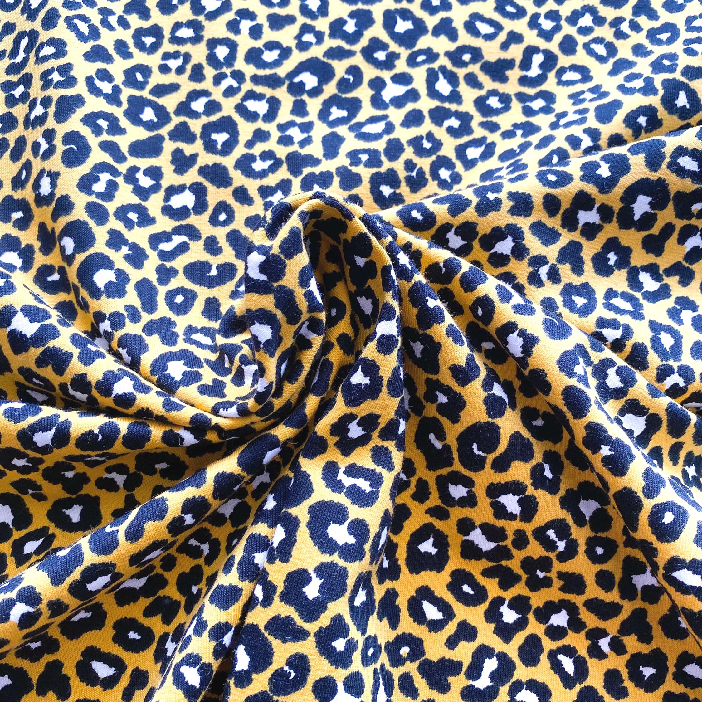 Meterware Jersey Stoff Gelb Gemustert Gelb Stoff Muster Nicki