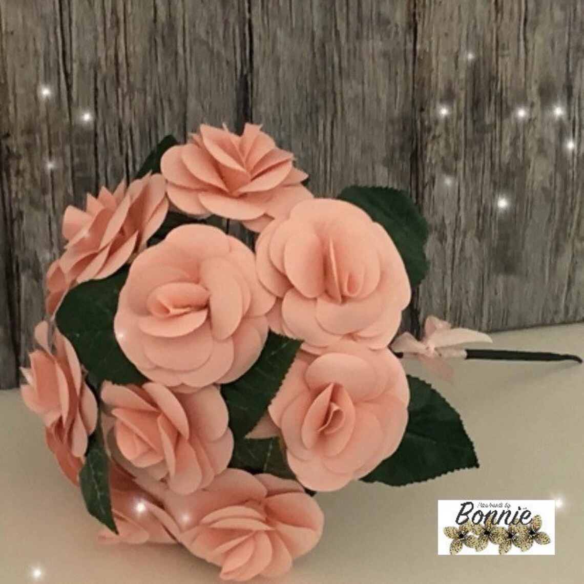 Medium Paper Flower Roses Bouquet Made to Order Etsy