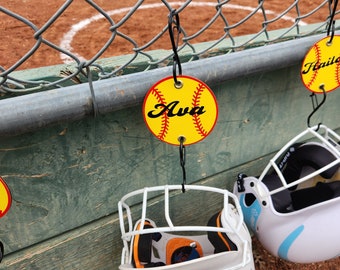 Softball/baseball helmet holders. Fully Customizable. Sports team gifts. Dugout organizer. Sports gear. Gifts. Dugout organization. Seniors.