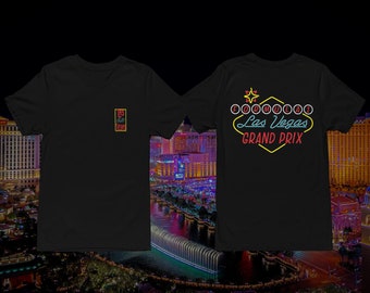 Camiseta negra del Gran Premio de Las Vegas de Fórmula 1: ¡elegante, liviana, cómoda y perfecta para los fanáticos de las carreras!