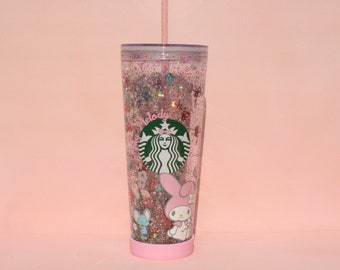 My Melody Inspired Starbucks Snow Globe Tumbler