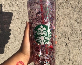 The Nightmare Before Christmas- Valentine's Day edition snow globe Starbucks tumbler