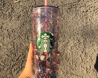 Hello Kitty- Valentine's Day edition snow globe Starbucks tumbler