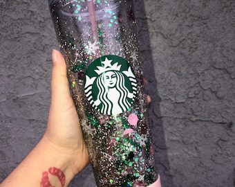 Custom Grinch Starbucks Snow Globe Tumbler