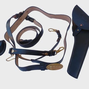 U.S Civil War World war Cavalry Officer  Hand Crafted Leather Sword US Belt Buckle Union Army Belt And Cap Pouch Holster Reenactment Repro