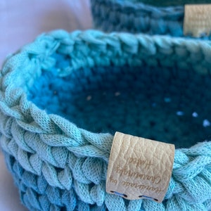 Crochet Nesting Storage Baskets - Ribbon Yarn