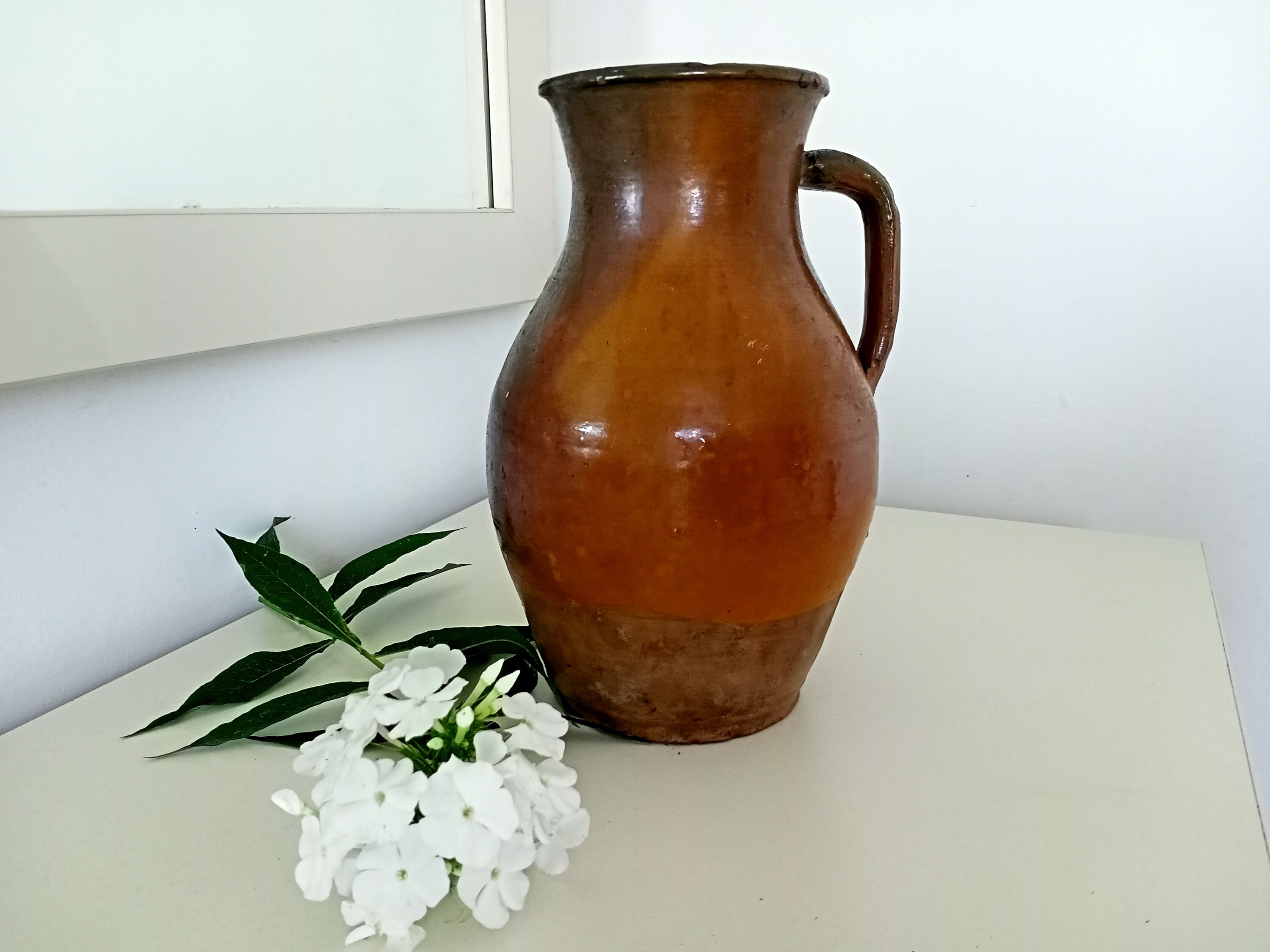 Clay Pitcher Antique Jug Ceramics Vintage Etsy