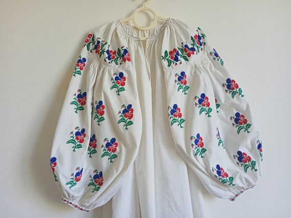 963 Shirt embroidered antique Dress Ukrainian old… - image 8
