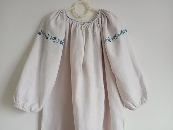 719 Shirt linen woven authentic Dress Ukrainian v… - image 1