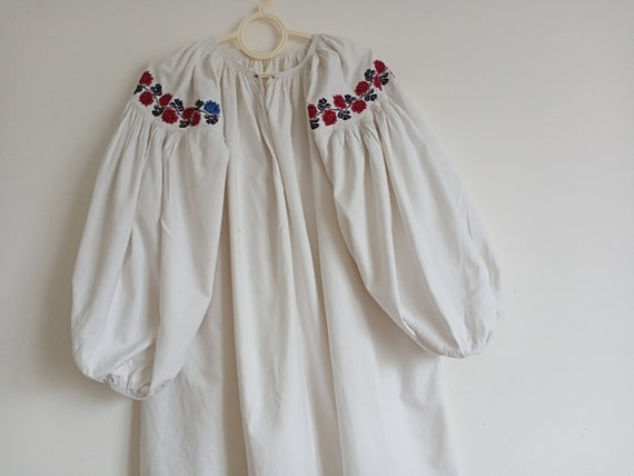 306 Shirt linen Ukrainian antique Dress embroider… - image 10