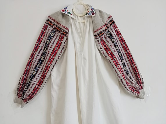 141 Shirt embroidered authentic Dress handmade an… - image 1