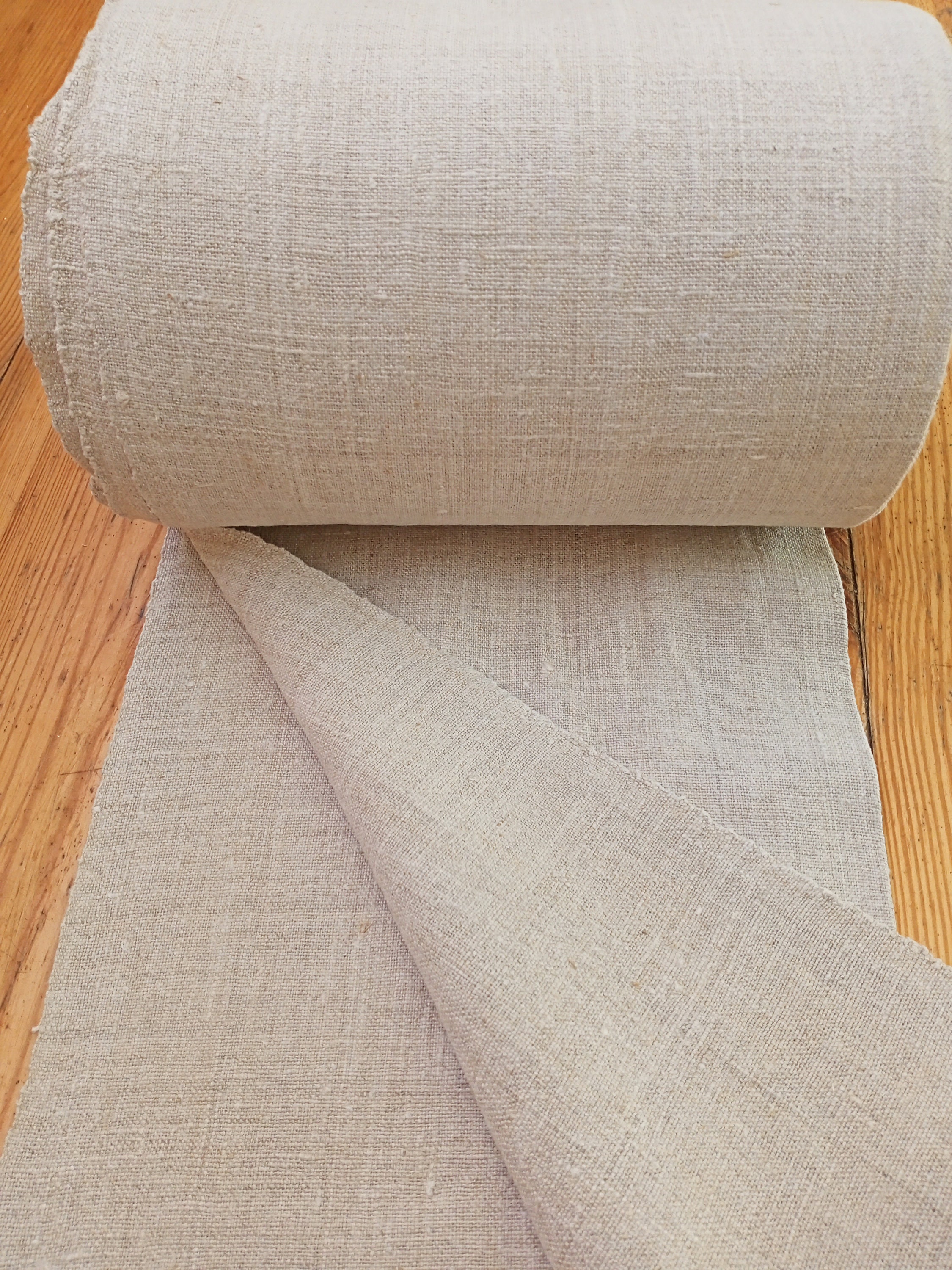 Linen Antique Canvas Material Natural Authentic Fabric by the Etsy