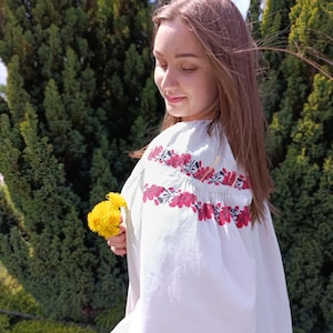 1437 Dress embroidered vintage Shirt womens old rural Gowns authentic Tunic rustic ethnic Vyshyvanka Ukrainian ancient Clothes national folk