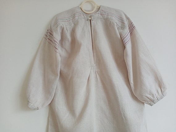 813 Tunic linen woven old Shirt Ukrainian antique… - image 1