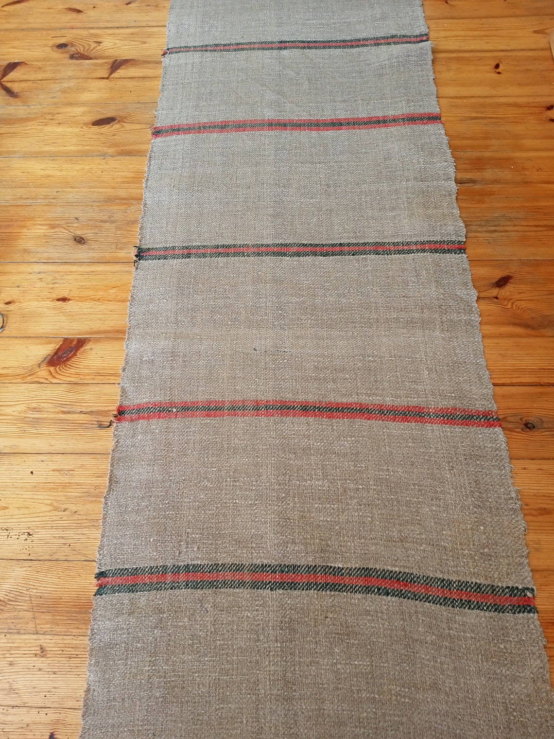 Stair runner Fabric by the yard Antique woven hemp canvas Etsy