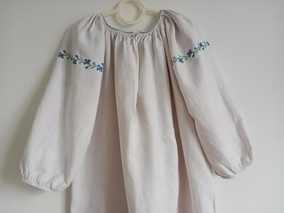 719 Shirt linen woven authentic Dress Ukrainian v… - image 10