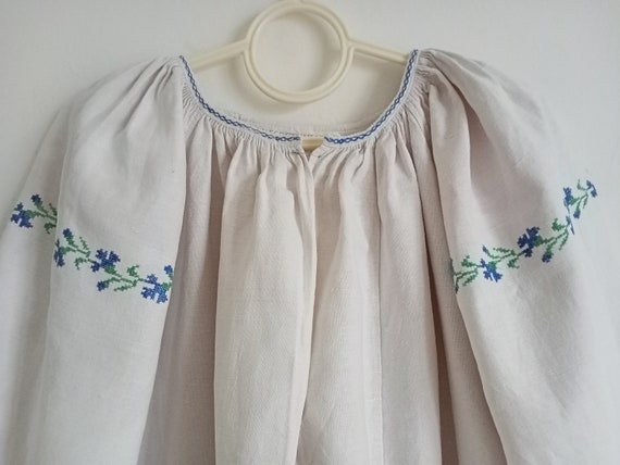 719 Shirt linen woven authentic Dress Ukrainian v… - image 2