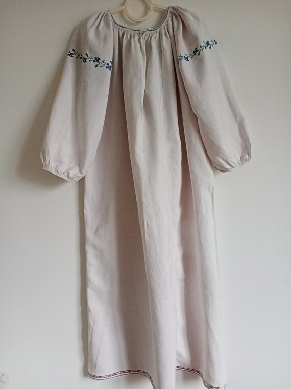 719 Shirt linen woven authentic Dress Ukrainian v… - image 3