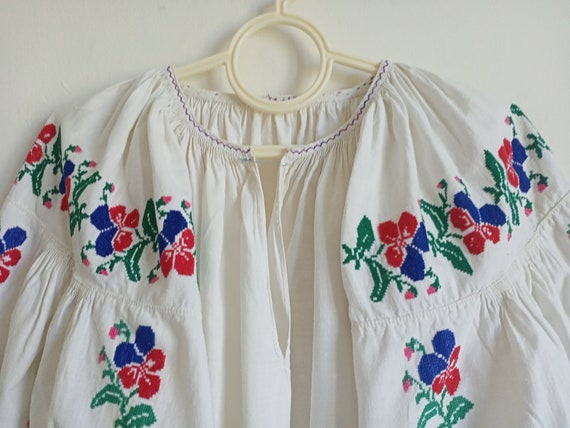 963 Shirt embroidered antique Dress Ukrainian old… - image 3