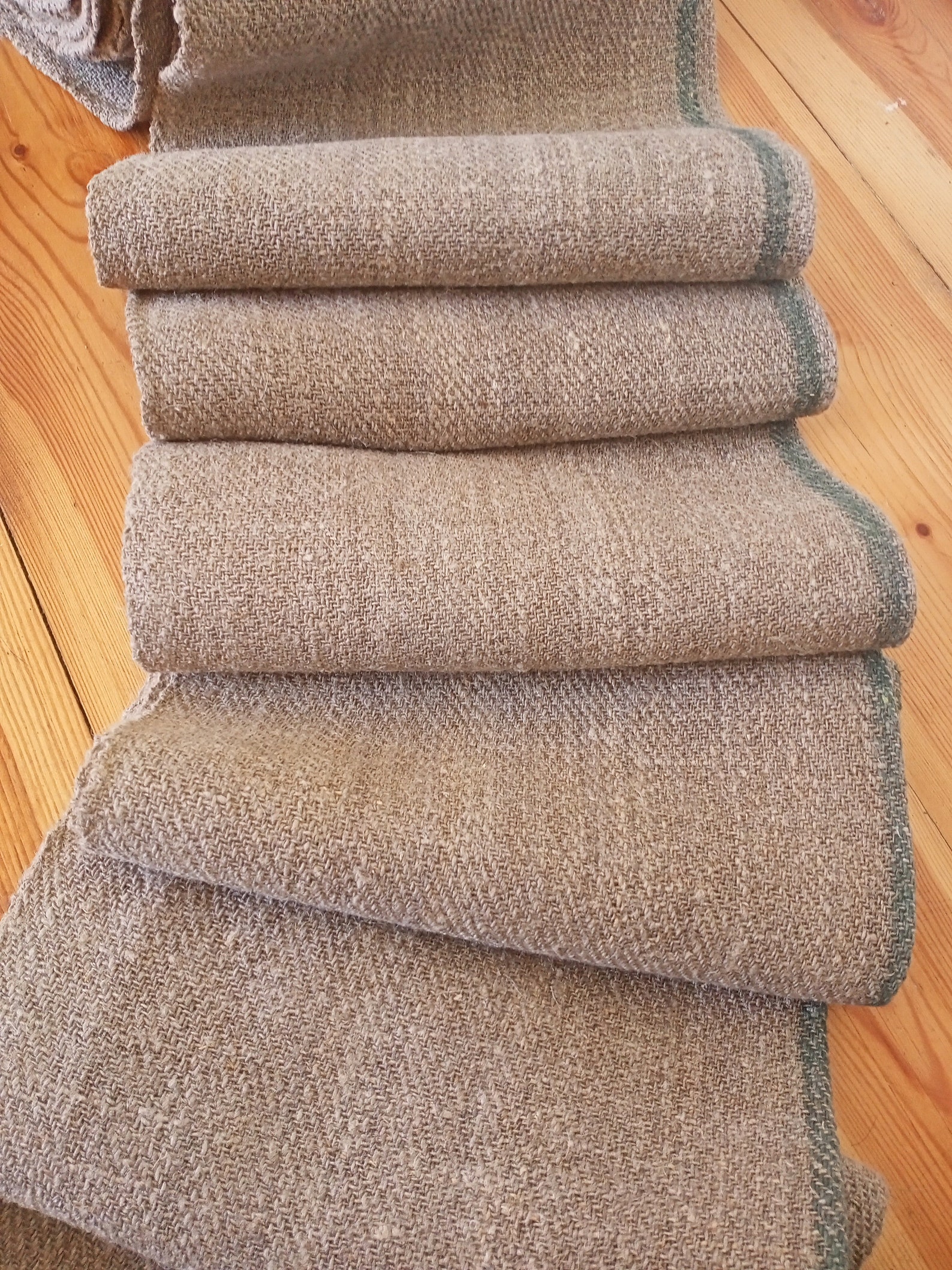 Fabric by the yard Stair runner rug Antique hemp canvas Heavy Etsy
