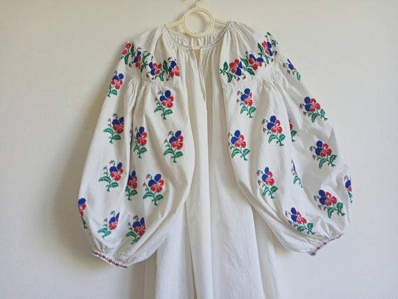 963 Shirt embroidered antique Dress Ukrainian old… - image 7