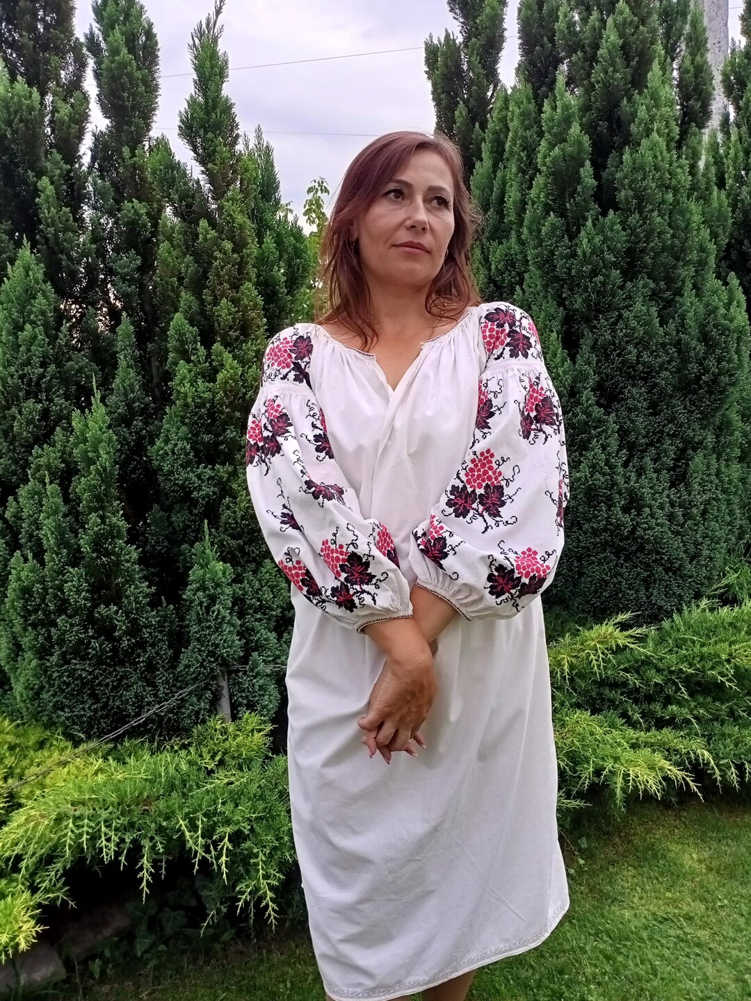 De Camponesa Vestidos Antigos Simples 1064 Vestido Bordado Camisa