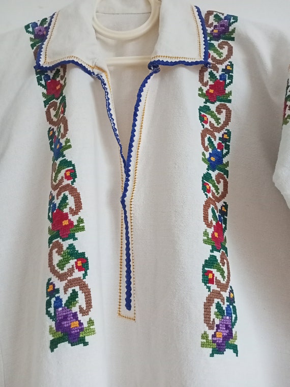 122 Shirt ukrainian embroidered authentic Dress w… - image 3