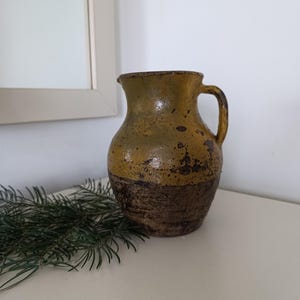 Pot ceramic old Jug clay ancient Pitcher traditional rural Vessel rural archaic Vasse rustic authentic Capacity for liquid Pottery product