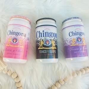 Chingona glass can | Chingon Glass can | Shimmer Glass can