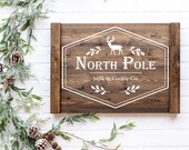 North Pole Sign SVG File I Silhouette Cutting File I Instant Download