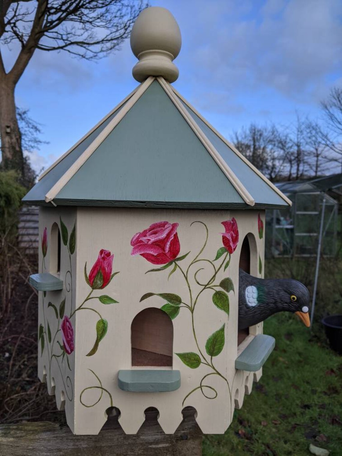 Handcrafted handpainted wallmounted dovecote style bird Etsy