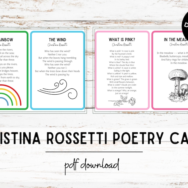 Christina Rossetti Poetry Cards