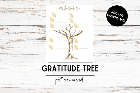 Gratitude Tree Printable | Etsy