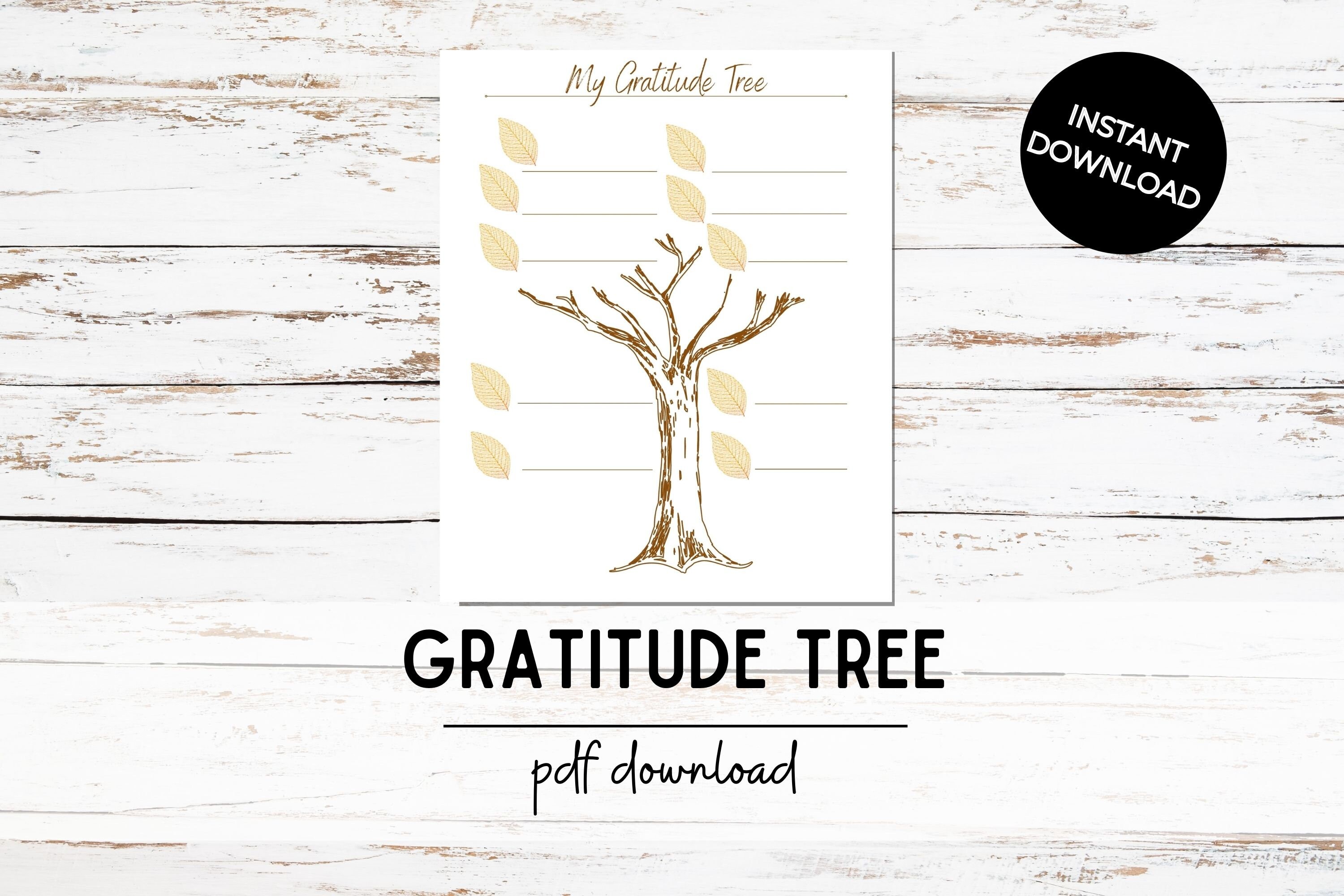 Gratitude Tree Printable Etsy