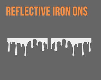 Druppel reflecterend strijkijzer op stickers, reflecterende patches, reflecterende appliqués voor warmteoverdracht voor kleding of schoenen