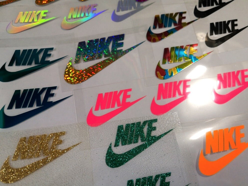 Nike iron on nike glitter applique gold glitter nike swoosh | Etsy