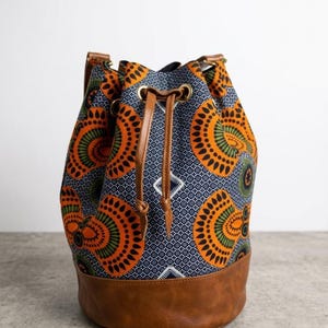 "Yaa" handbag - Handmade handbags made from African Ankara fabric - Base with high-quality faux leather Yellow