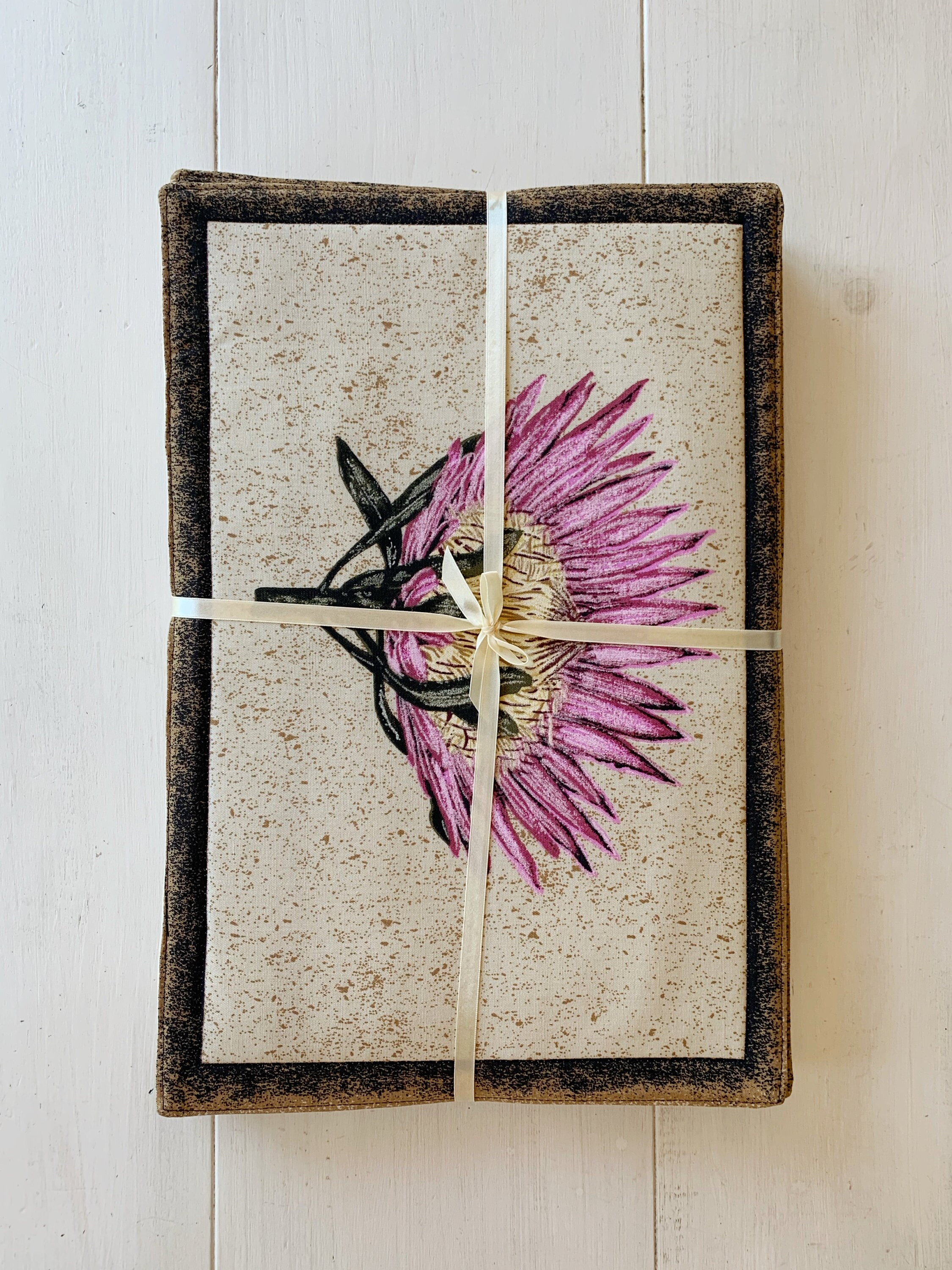 South African Protea Placemats set of 4/6/8 Floral Protea Etsy