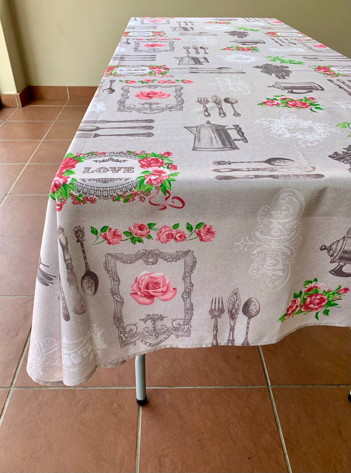 Vintage Country Farmhouse Tablecloth South African Kitchen Etsy