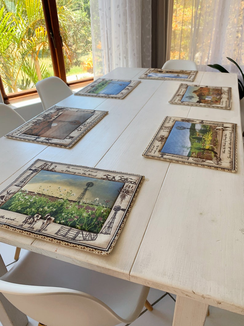 South African Karoo Placemats set of 4/6/8 Windmills Etsy