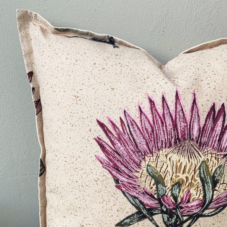 King Protea Cushion Cover South African Protea Cushion Etsy