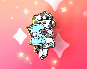 Kawaii Sweet Dreams Dalmation Dog Hard Enamel Pin / Moonie the Dream Spirit