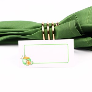 St Patrick's Day Irish Name Place Card, Tafelsetting, Gast Zitplaats Arrangement, Tafeldecor, Buffet Food Label, Tent Gevouwen /Stijl 3