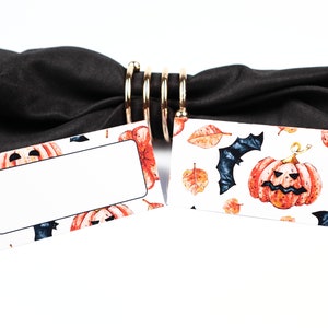Naam Place Card, Halloween, Gast Zitplaatsen Arrangement, Tafel Decor, Buffet Food Label, Tent Gevouwen / Stijl 16