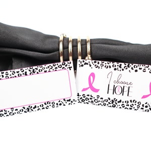 Naam Place Card, Breast Cancer Pink Ribbon, Guest Seating Arrangement, Tafel Decor, Buffet Food Label, Tent Folded / Style 8