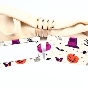 Naam Place Card, Halloween, Gast Zitplaatsen Arrangement, Tafel Decor, Buffet Food Label, Tent Gevouwen / Stijl 19