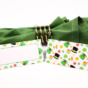 St Patrick's Day Ierse Naam Plaats Kaart, Tafel Instelling, Gast Zitplaats Arrangement, Tafel Decor, Buffet Eten Label, Tent Gevouwen /Stijl 34