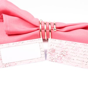 Naam Place Card, Rose-Gold Vintage Tafel setting, Gast zitplaatsen arrangement, Tafel Decor, Buffet Food Label, Tent Opgevouwen / Stijl 9